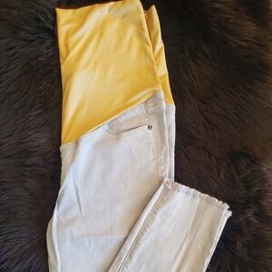 Loft‎ Maternity Skinny Jeans 12 M Fresh Cut  light Indigo